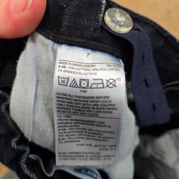 Old Navy Boys Jeans Slim Taper Built-In Flex w/Adjustable Waist Size 7 NWOT - Picture 4 of 5